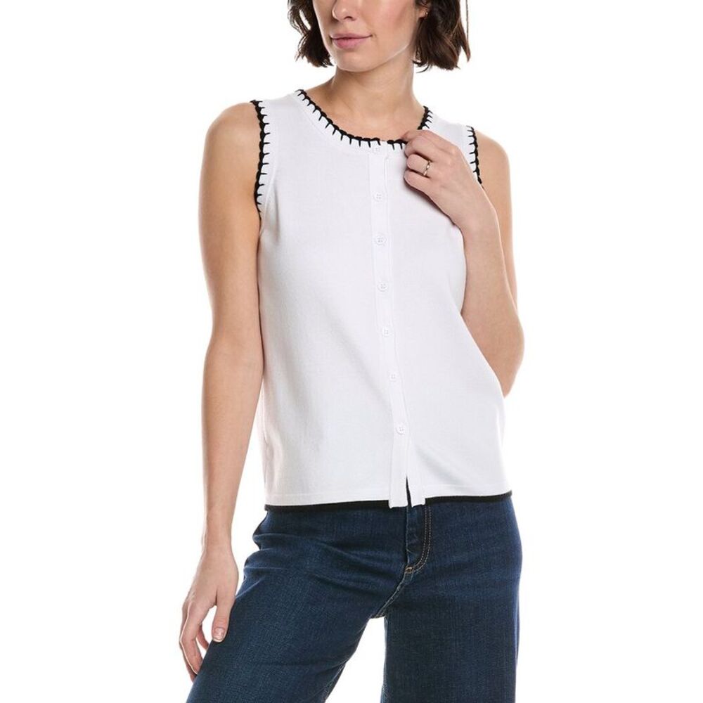 Metric Knits Womens  Sweater, White